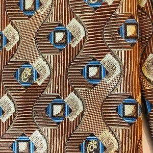 Chick-Fil-A Men's Tie Brown Blue Logo